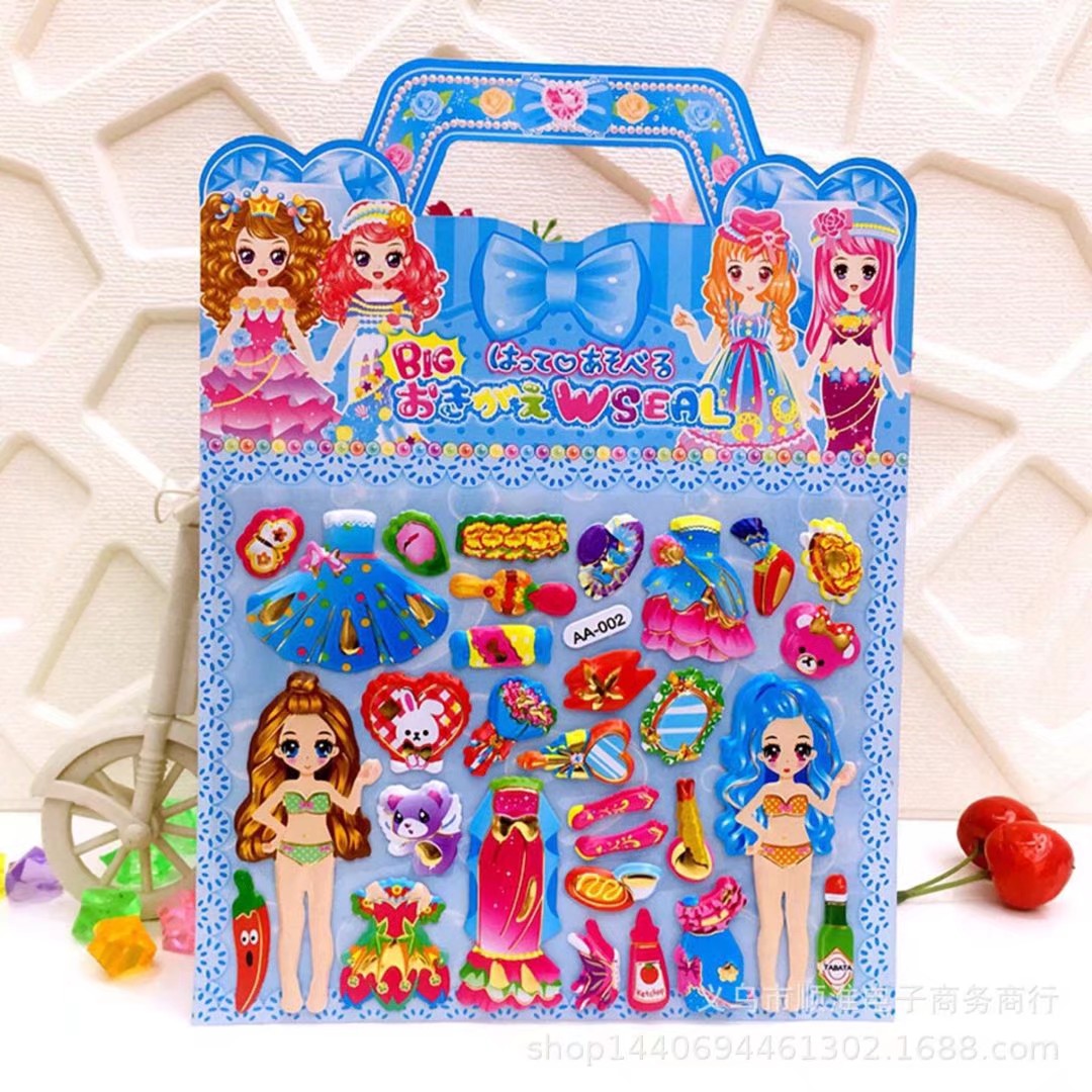 New manufacturers direct to sample custom bubble paste cartoon dress series