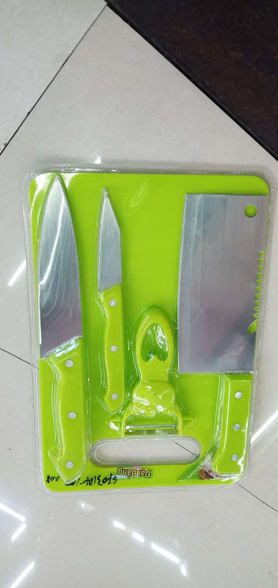 Kitchen products 5 sets, fruit knife, cutting board, melon plane Specification drawing