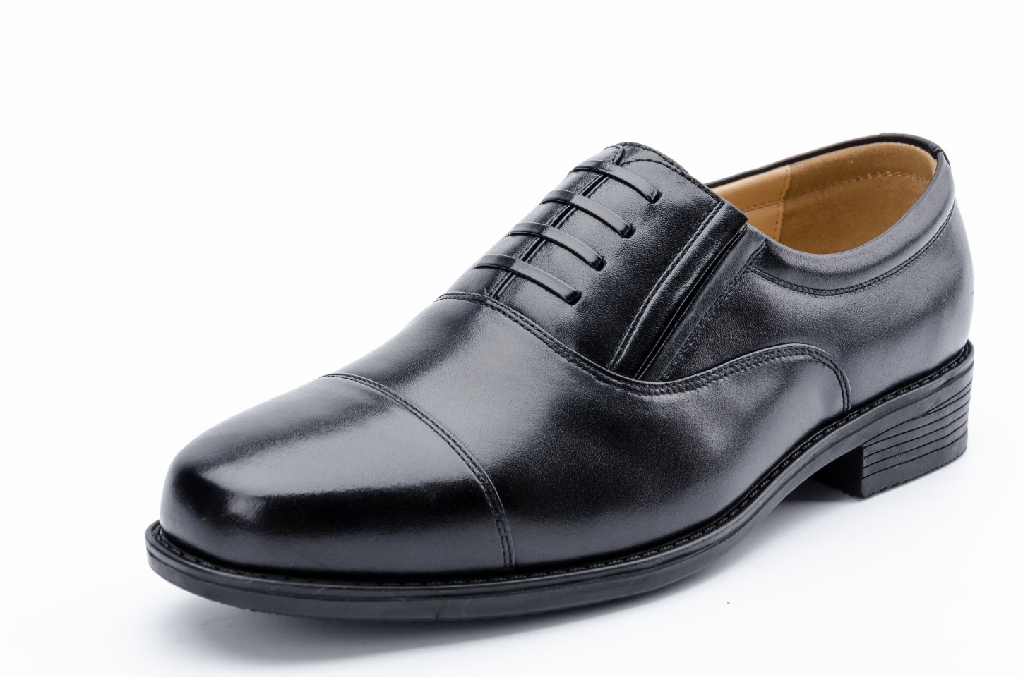 定制批发07三接头皮鞋商务正装男士单鞋校尉士官真皮男鞋 37-46码，无45码详情图8