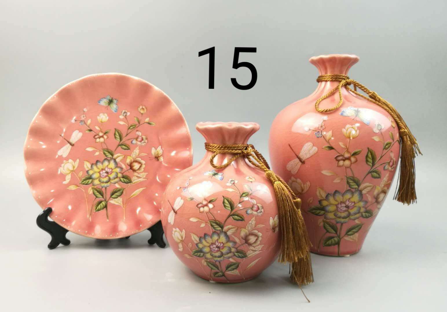Three-piece ceramic printed set Item Picture