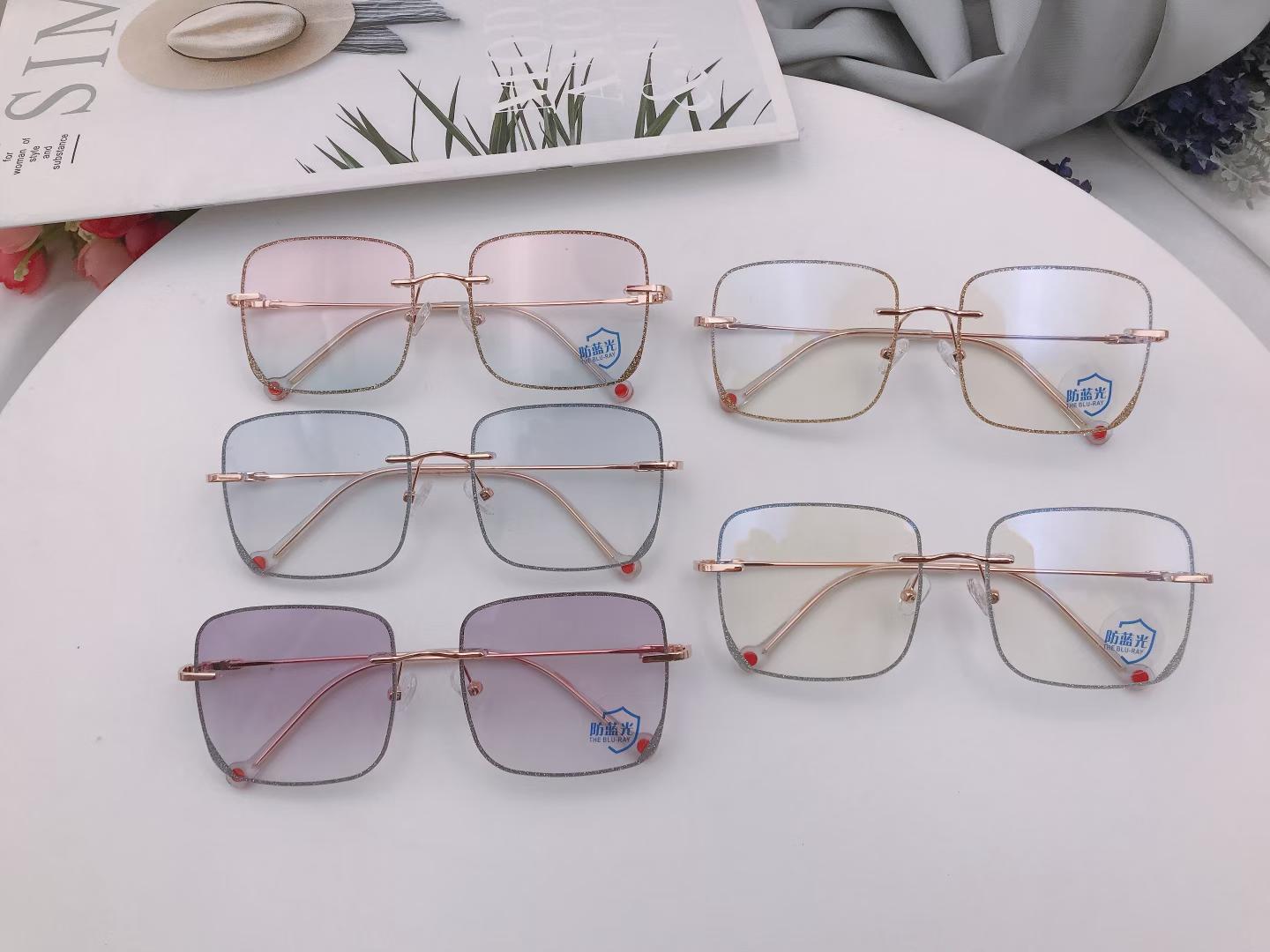 Blue cutting Lenses Accetate Leg for Lady