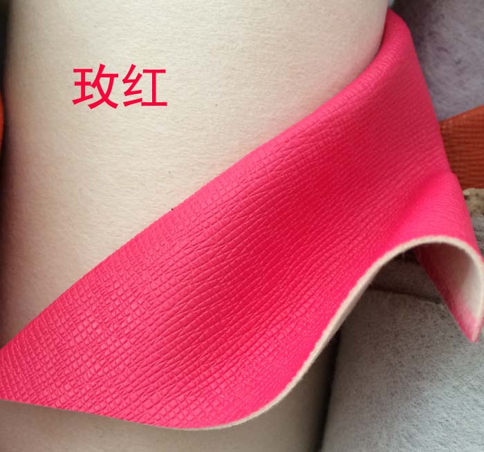Factory direct sales of color-edge cross-patterned pvc luggage leather details Picture