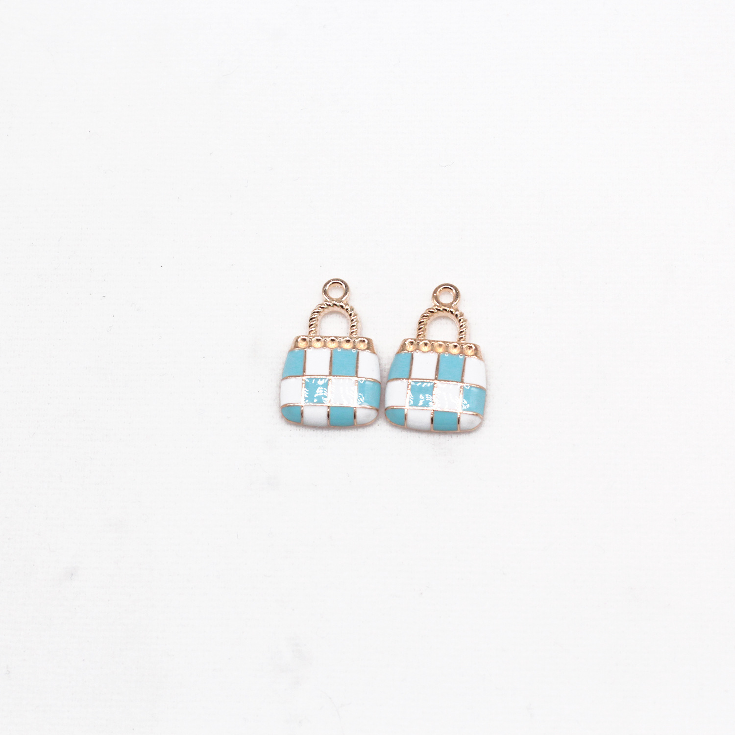 Factory direct sales of Amazon checkered bags, colorful accessories, diy alloy jewelry pendants and pendants undefined