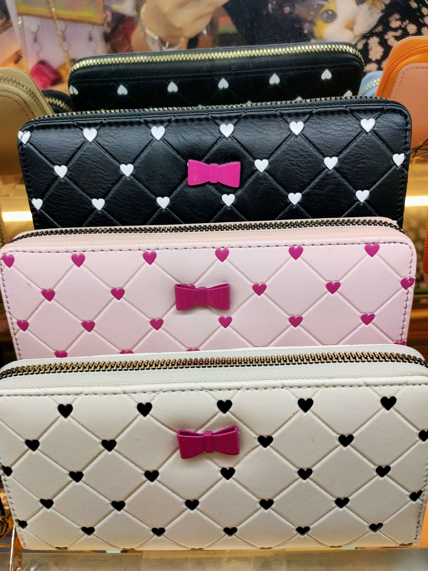 PU压印长款钱包大容量多卡包手机包零钱包