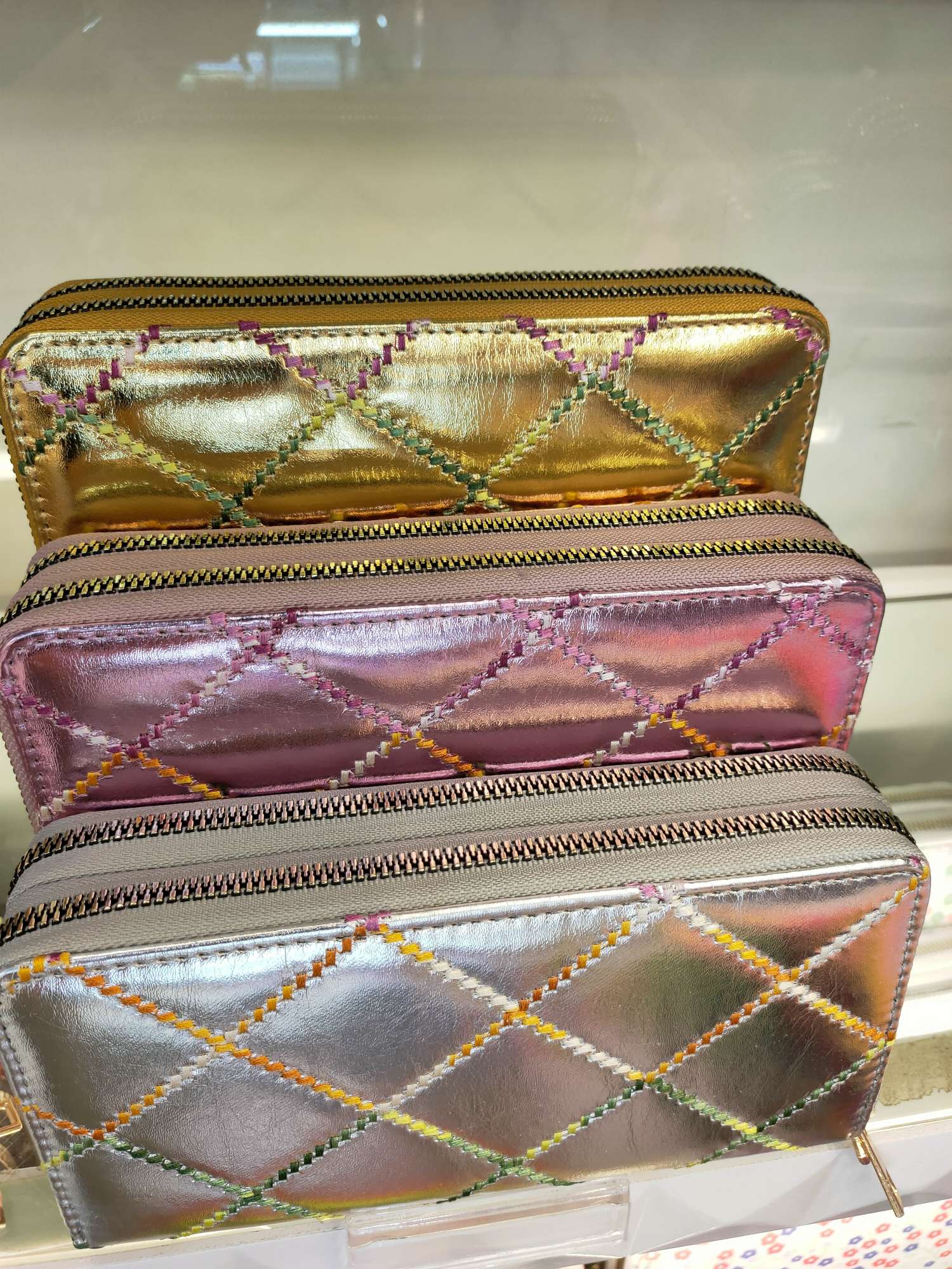 Fashion Women's Purse Line Sewing Long Purse Large Capacity Multi-Card Bag Mobile Phone Bag Purse Purse Purse Purse