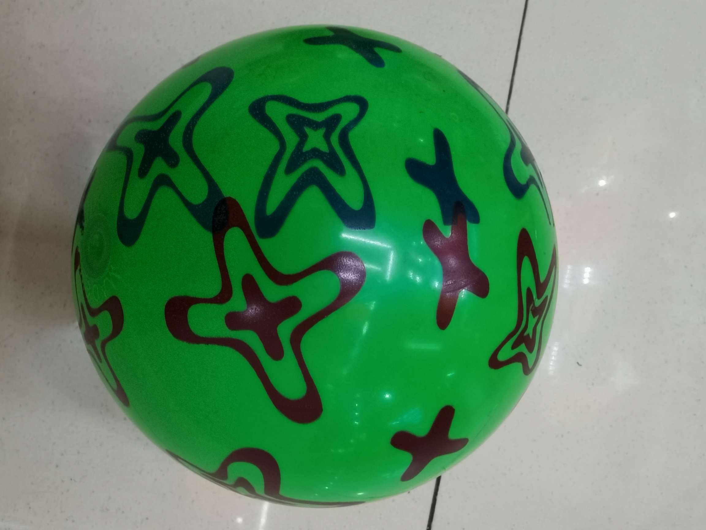 厂家直销9寸双印星星图案PVC球