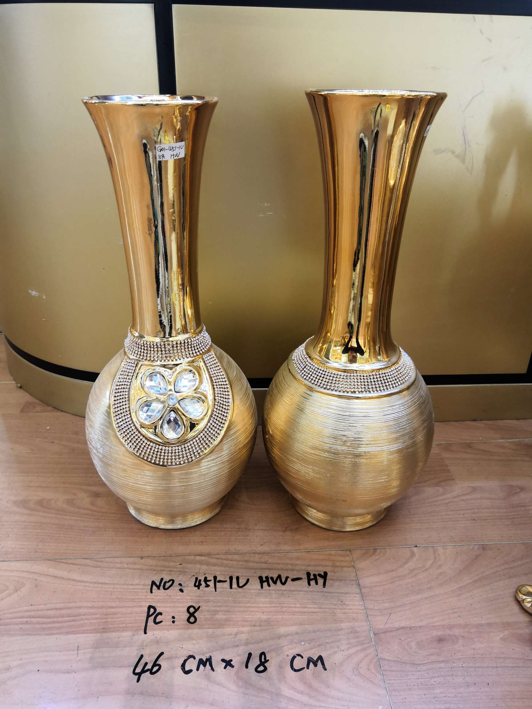 Ceramic brushed vase for hall decoration Item Picture