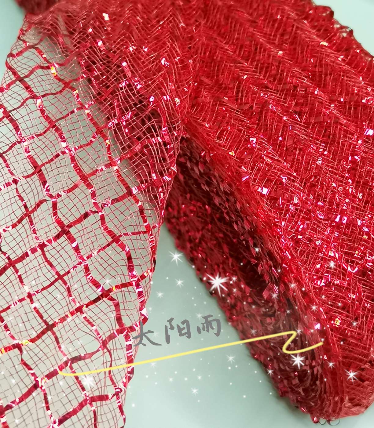 Elastic yarn net manufacturer direct selling 4 cm red color silk ripple (unit of account: jin) full figure