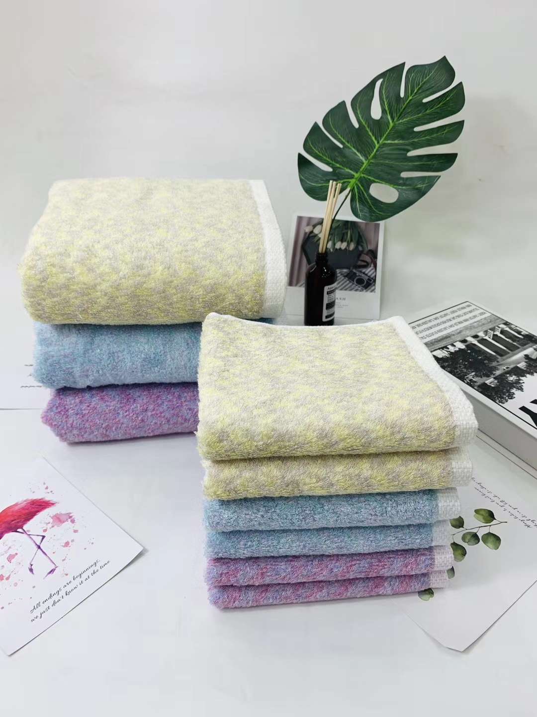 "Love Yourself, Love Your Family Factory Direct Sales Bamboo Cotton Super Soft Rendering Gift Towel, Warm Rendering Towel 8746. undefined