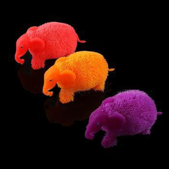 Manufacturers direct sales elephant fluffy ball TPR toy with light hanging nose elephant flashing fluffy ball thumbnail