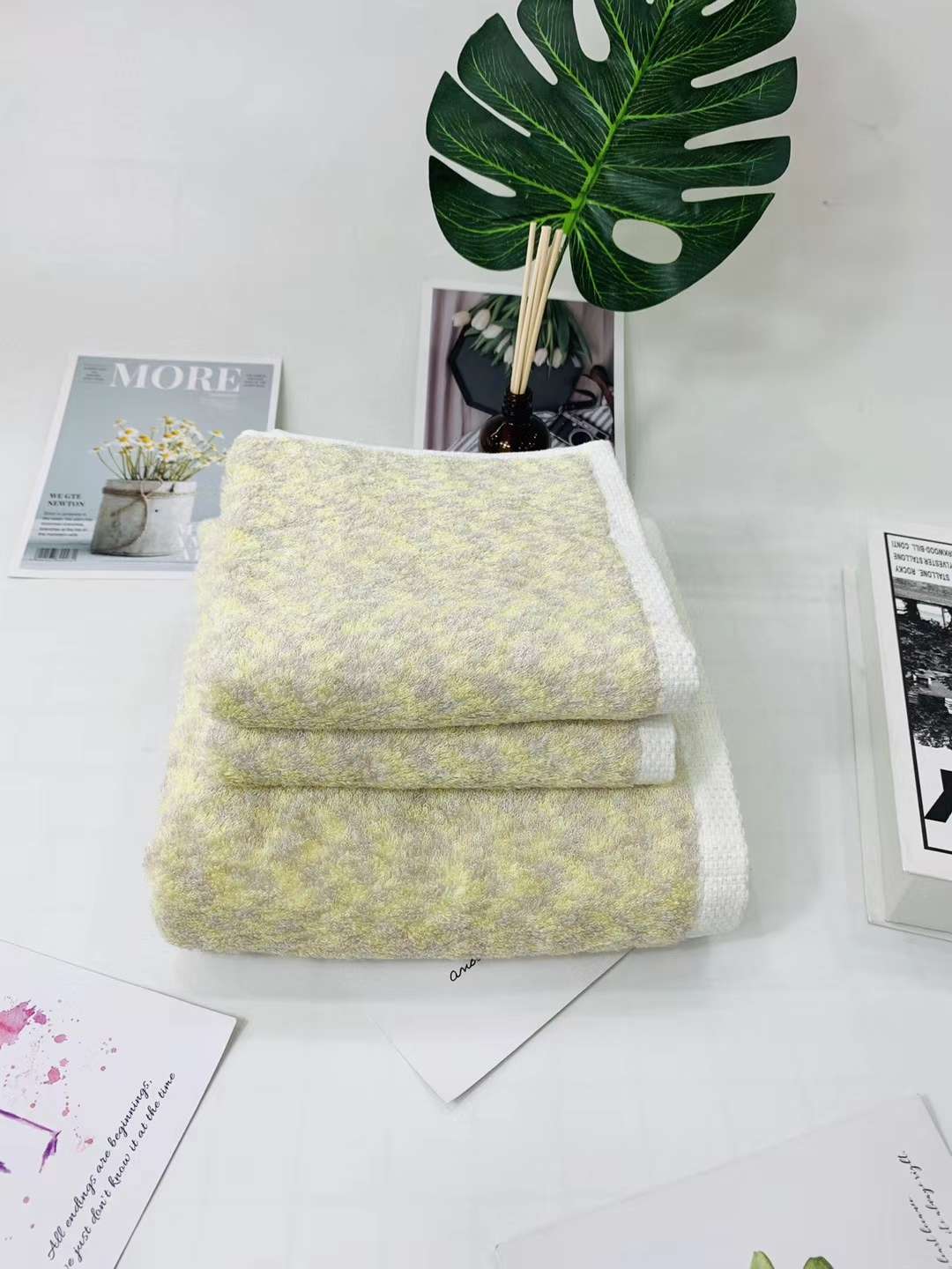 "Love Yourself, Love Your Family Factory Direct Sales Bamboo Cotton Super Soft Rendering Gift Towel, Warm Rendering Towel 8746. undefined