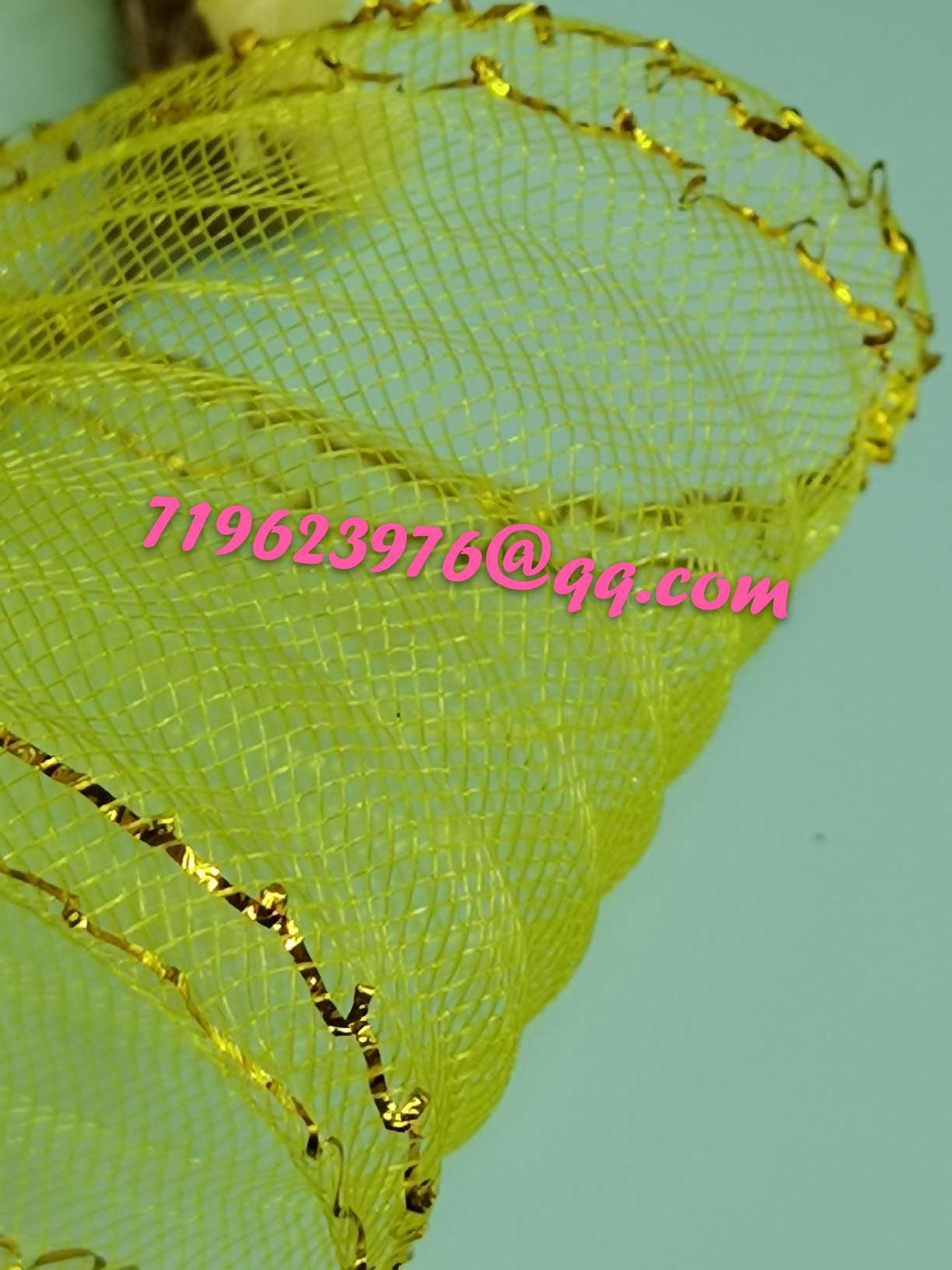 6.5cm corrugated elastic gauze net gold details Picture