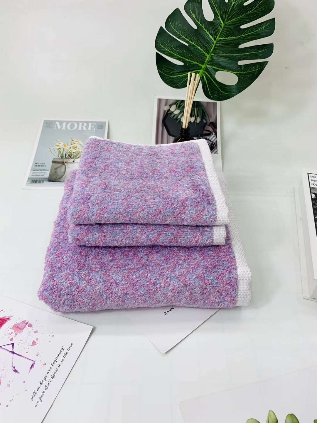 "Love Yourself, Love Your Family Factory Direct Sales Bamboo Cotton Super Soft Rendering Gift Towel, Warm Rendering Towel 8746. undefined