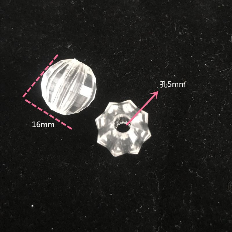 Factory direct sales of acrylic bead strings, round beads, loose beads in various colors, and Jialis craft jewelry accessories details Picture