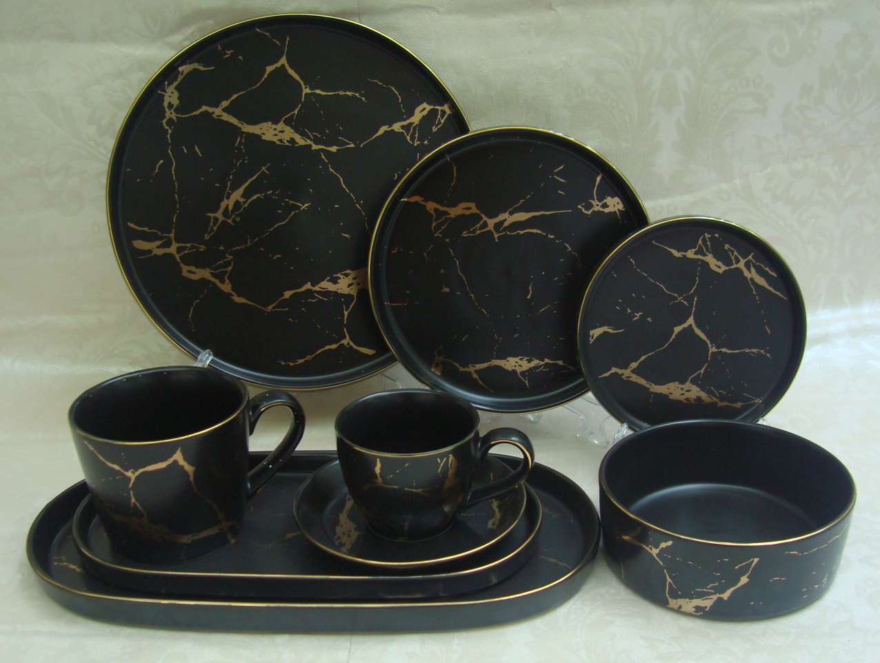 10-inch marble gilded plate Application Scenario