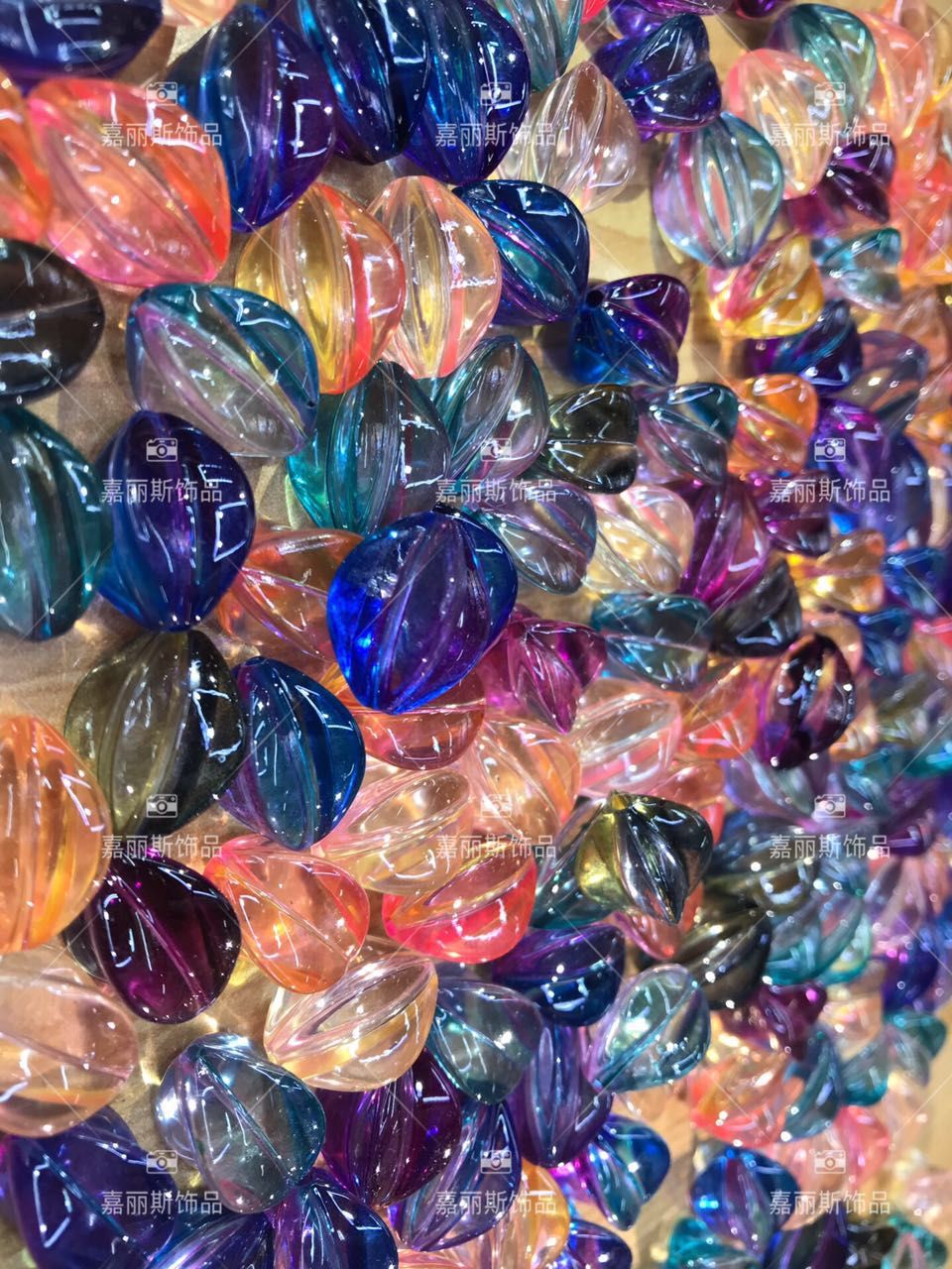 Acrylic two-color beads, Jialis craft jewelry accessory E2541