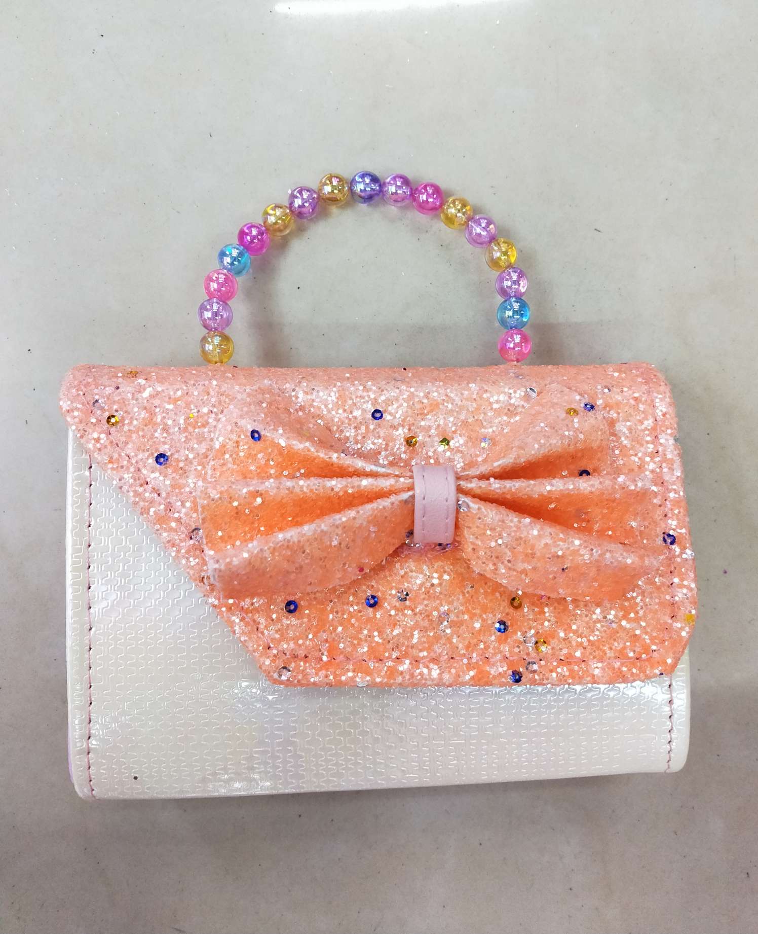 Fashionable circle pink bow bag, princess bag, chanel-style bag, coin purse details Picture