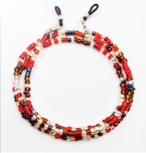 The pair of glasses and masks has a chain under the 406