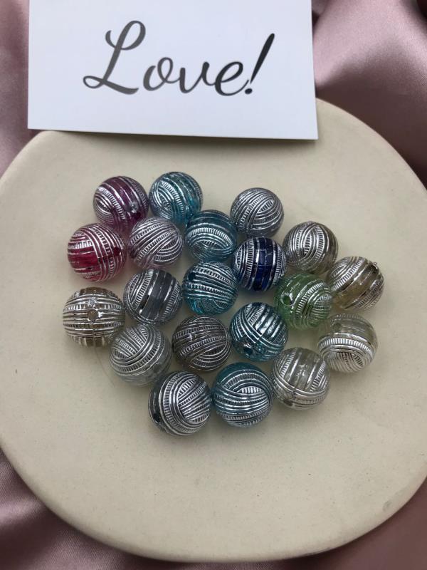 Wholesale colored electroplated round bead brushed jewelry, Jialis craft jewelry accessories