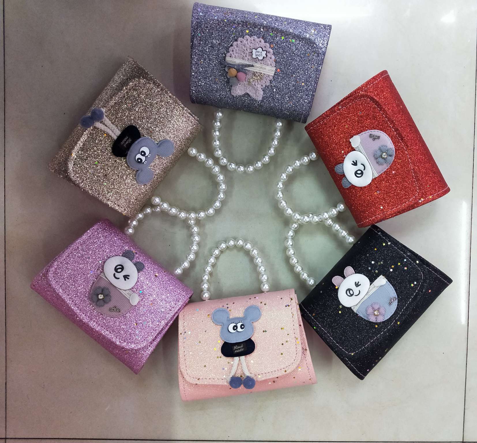 Fashionable cartoon bag, glitter bag, princess bag, coin purse, Korean version bag undefined