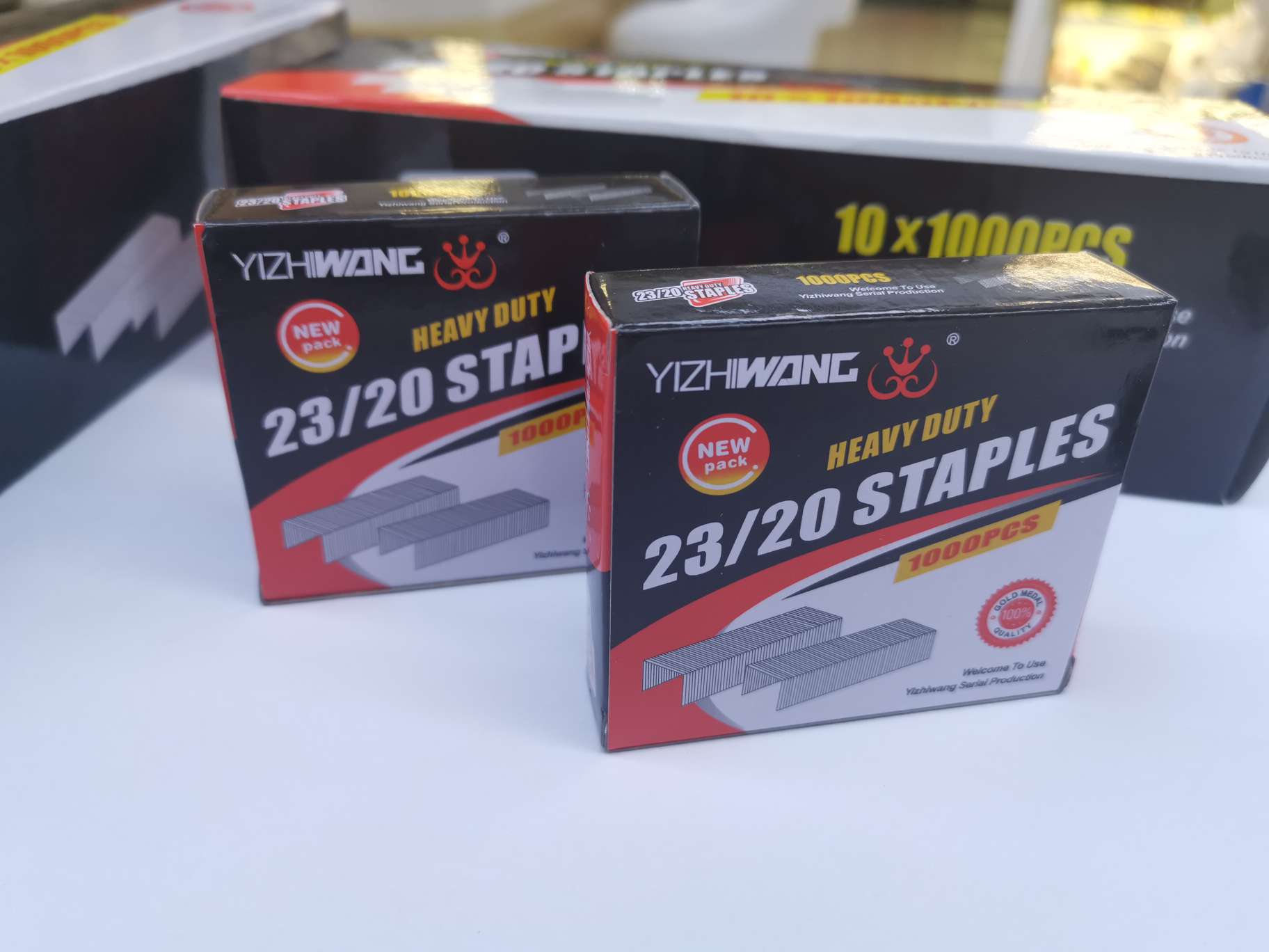 Yizhi King A23/20 thick layer nail can nail 120 pages of paper. Each piece comes in 200 boxes, with 10 small boxes and one medium box Specification image