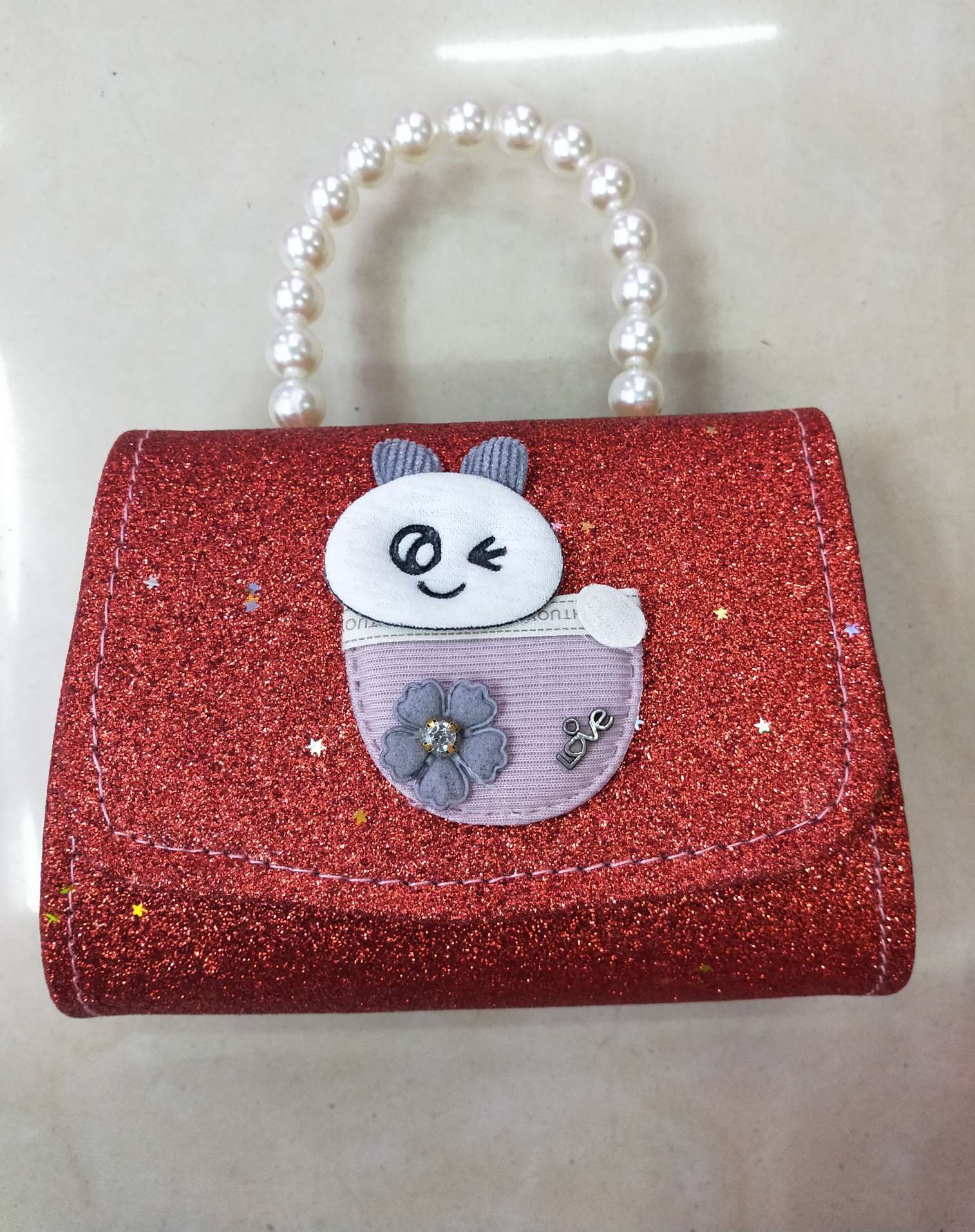 Fashionable cartoon bag, glitter bag, princess bag, coin purse, Korean version bag details Picture