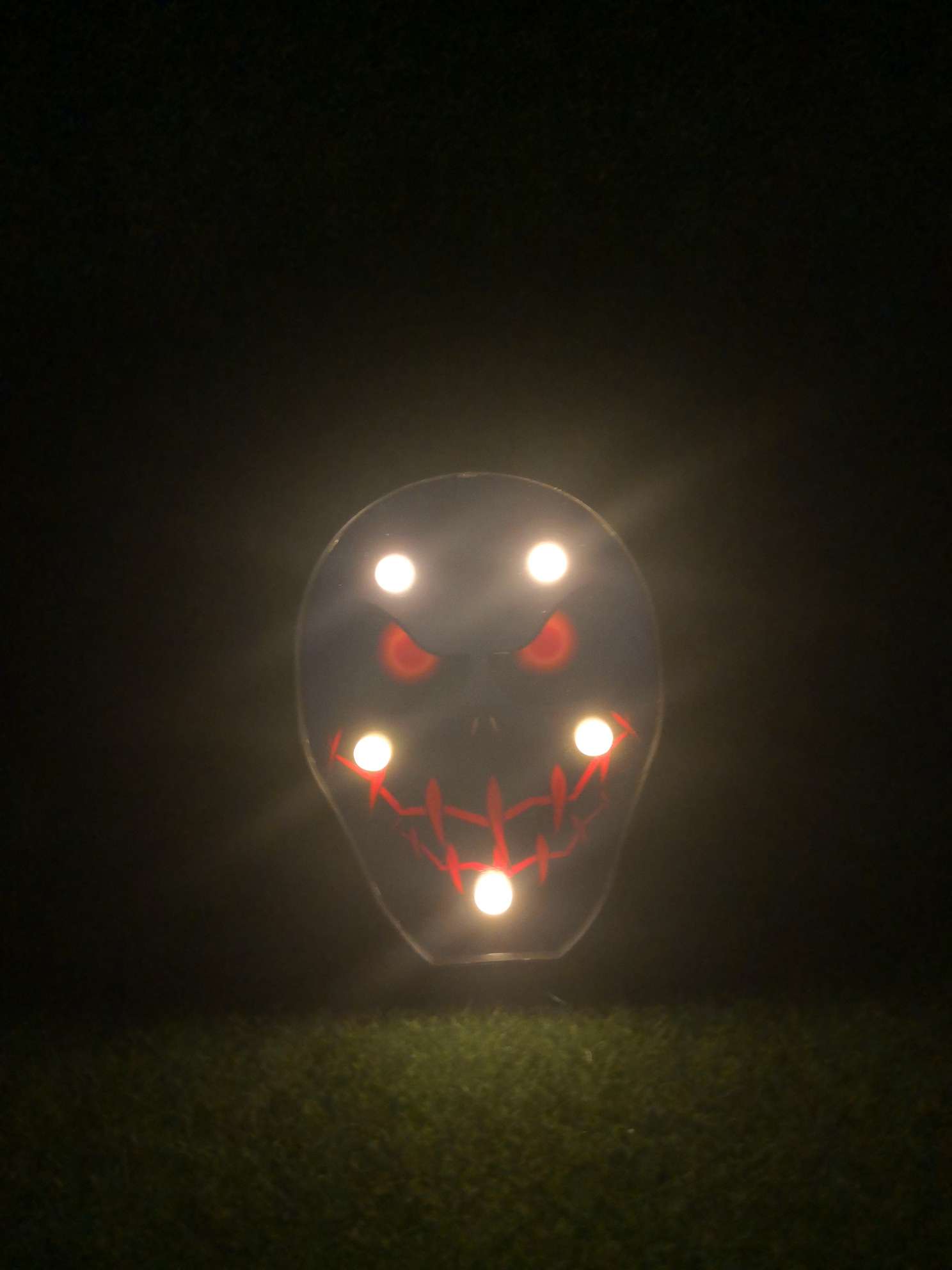 led骷颅头造型灯万圣节细节图
