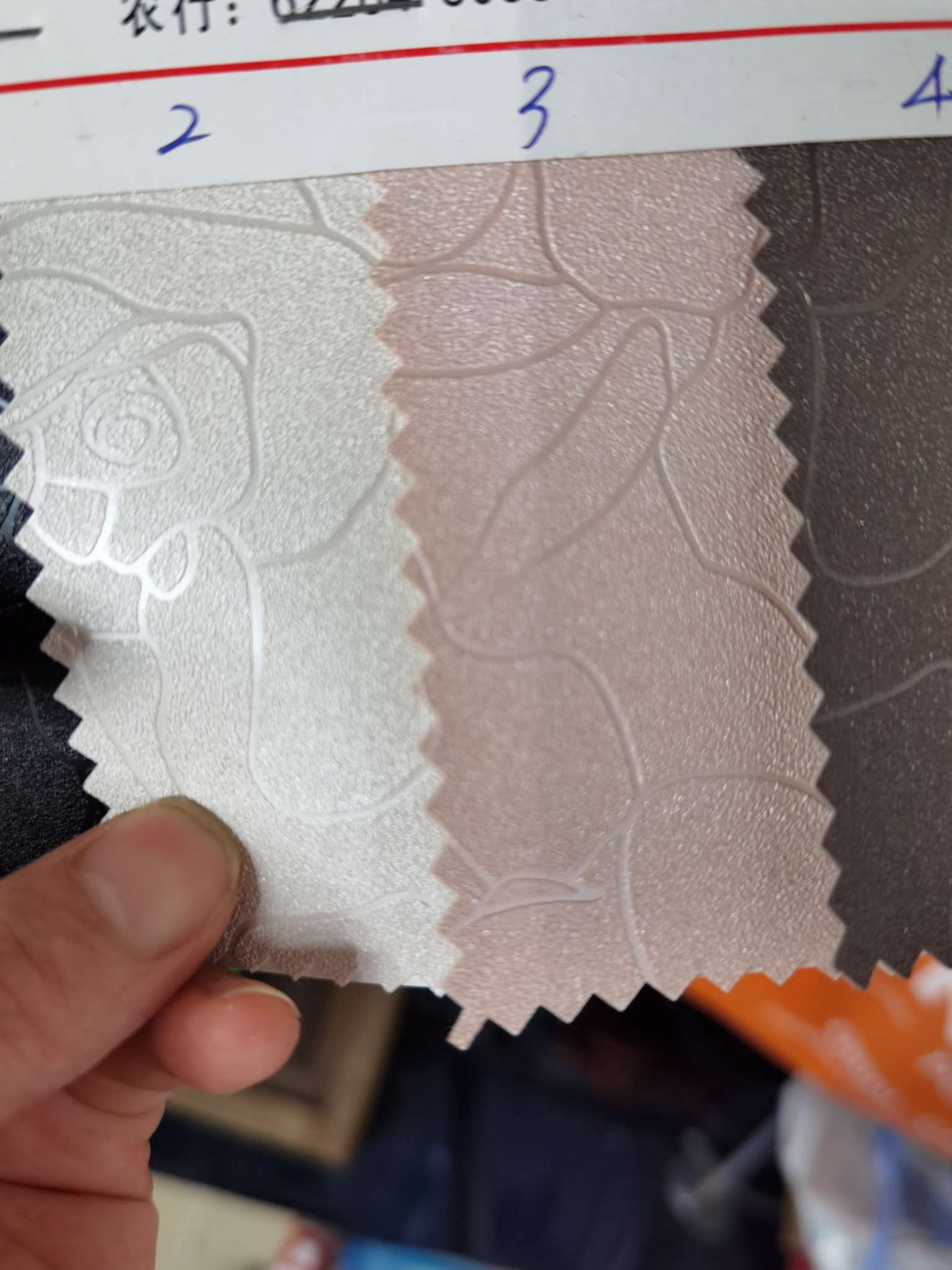 Factory direct sales of pvc decorative leather embossed leather rose wallpaper