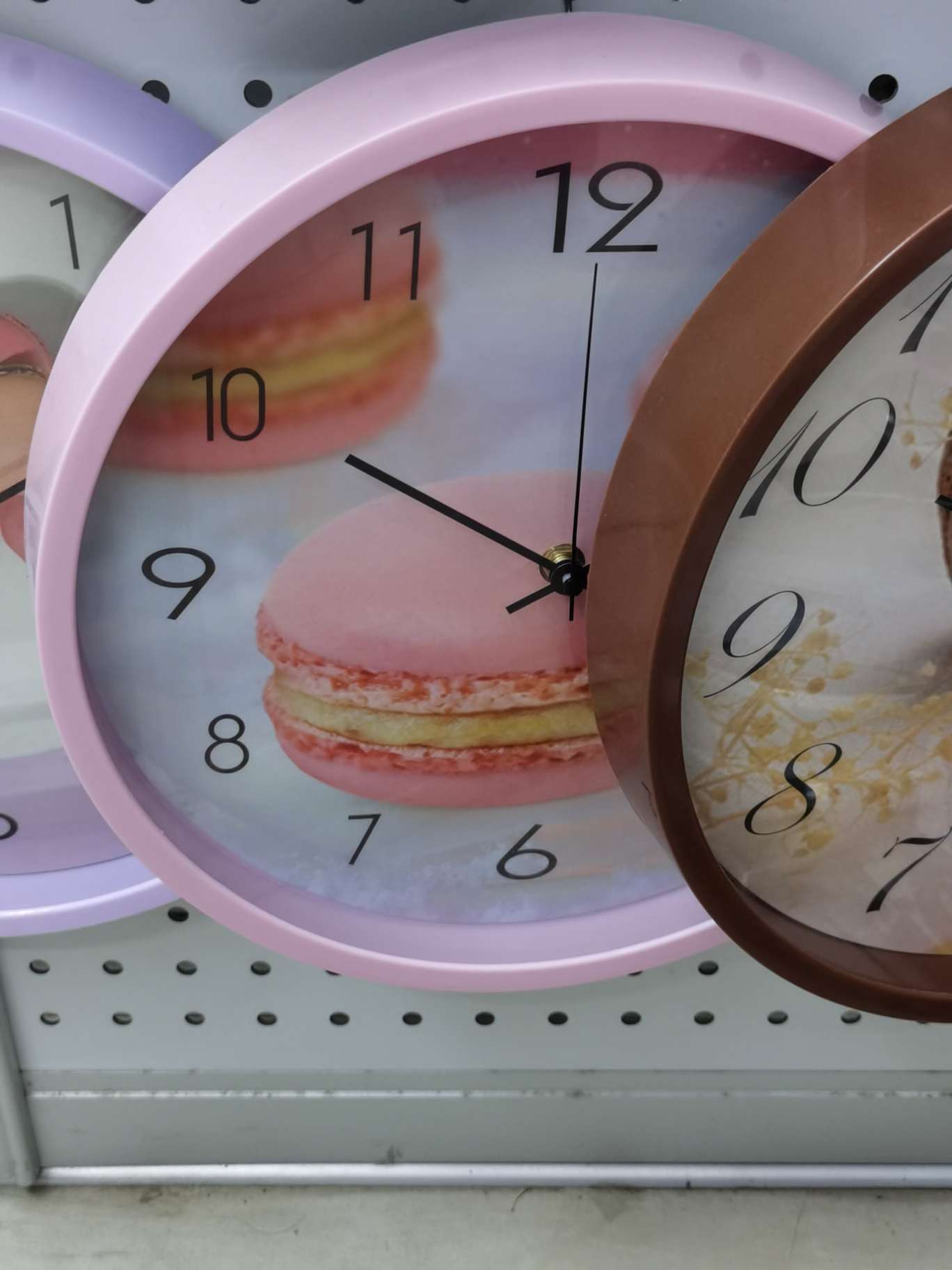 The wall clock macarons are cute