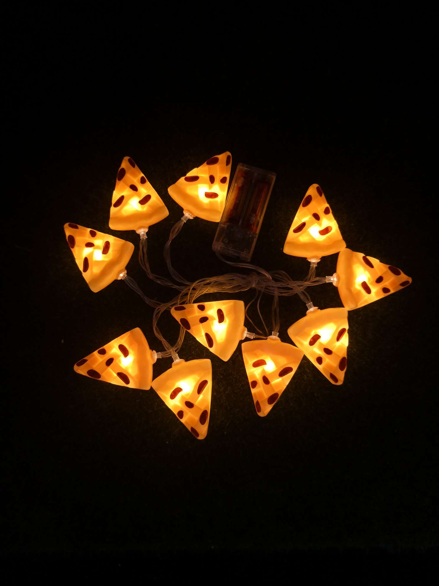 led电池披萨彩灯
