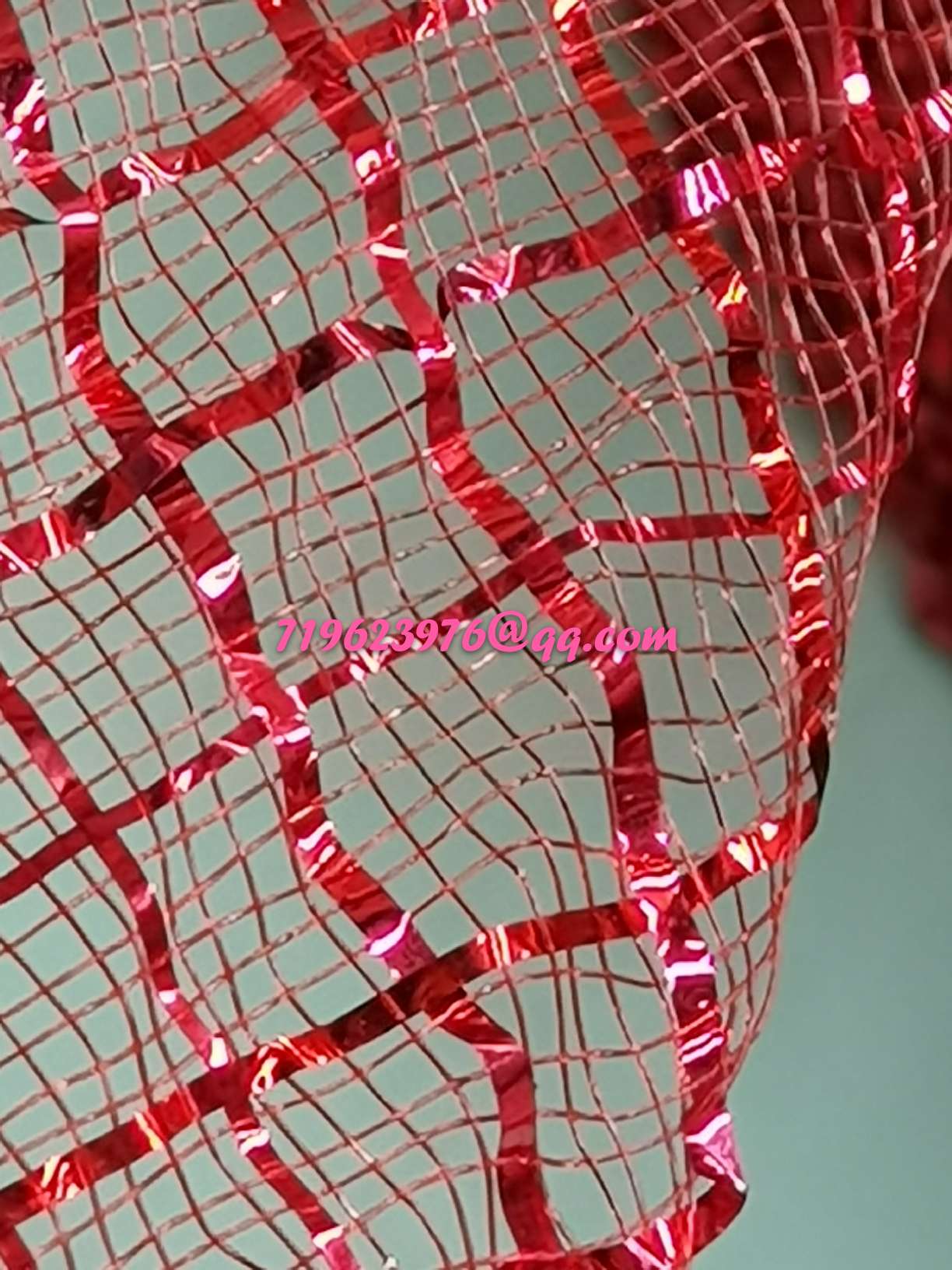 Rose-red 4 cm ripple color yarn elastic mesh factory direct selling Application Scenario