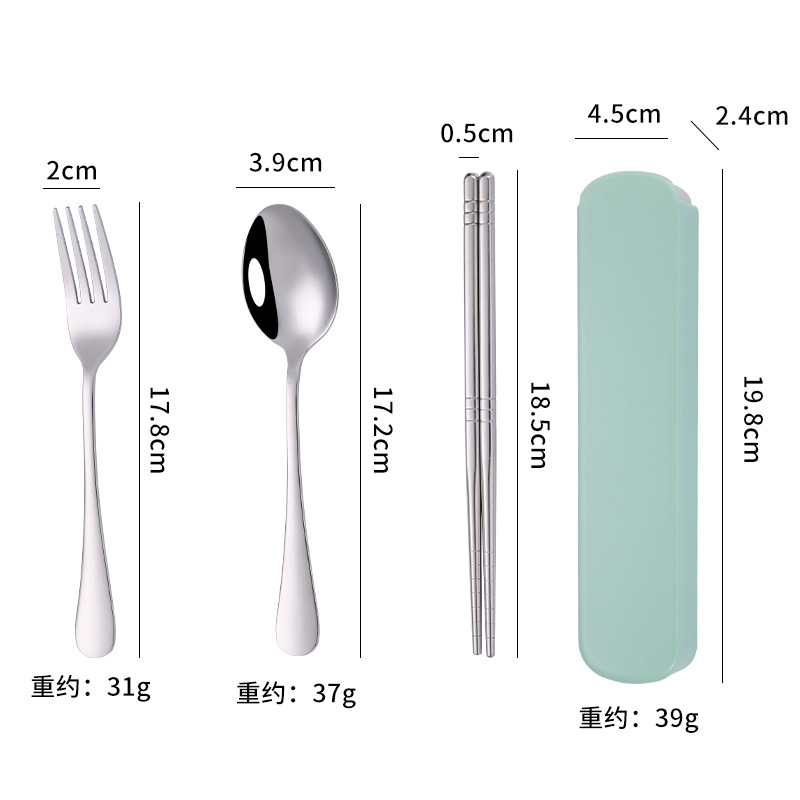 304不锈钢餐具三件套细节图