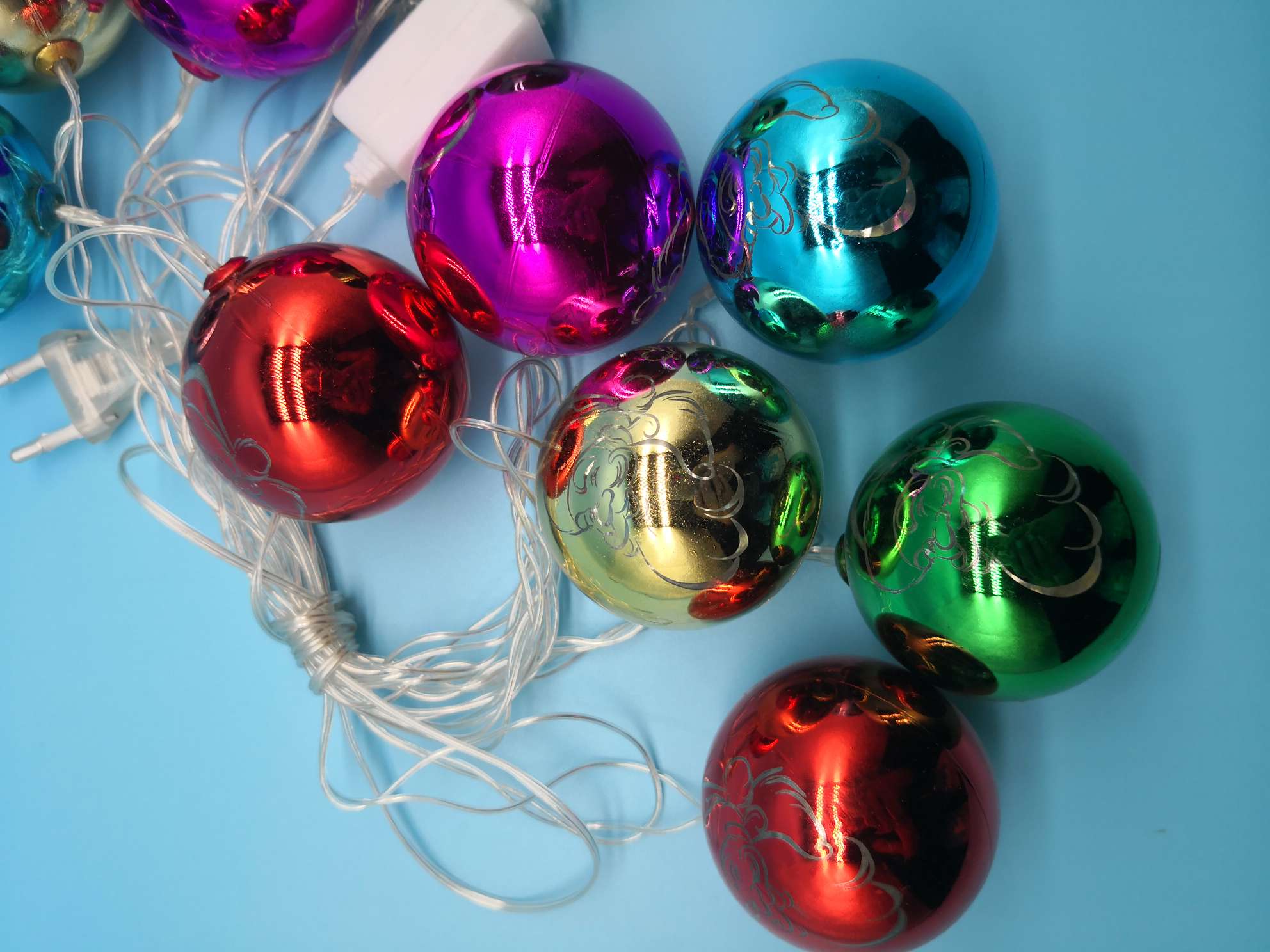 10灯LED圣诞球老人英文大象电池灯彩灯详情图9