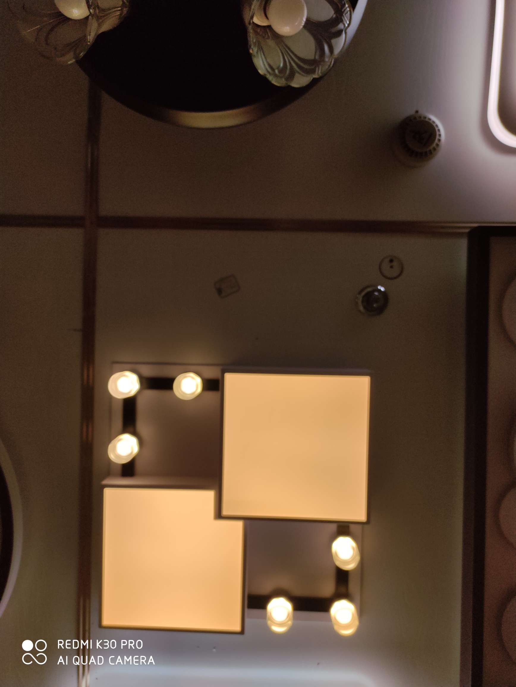 6897 straight-through 550X550 room light dual-color LED stepless dimming details Picture