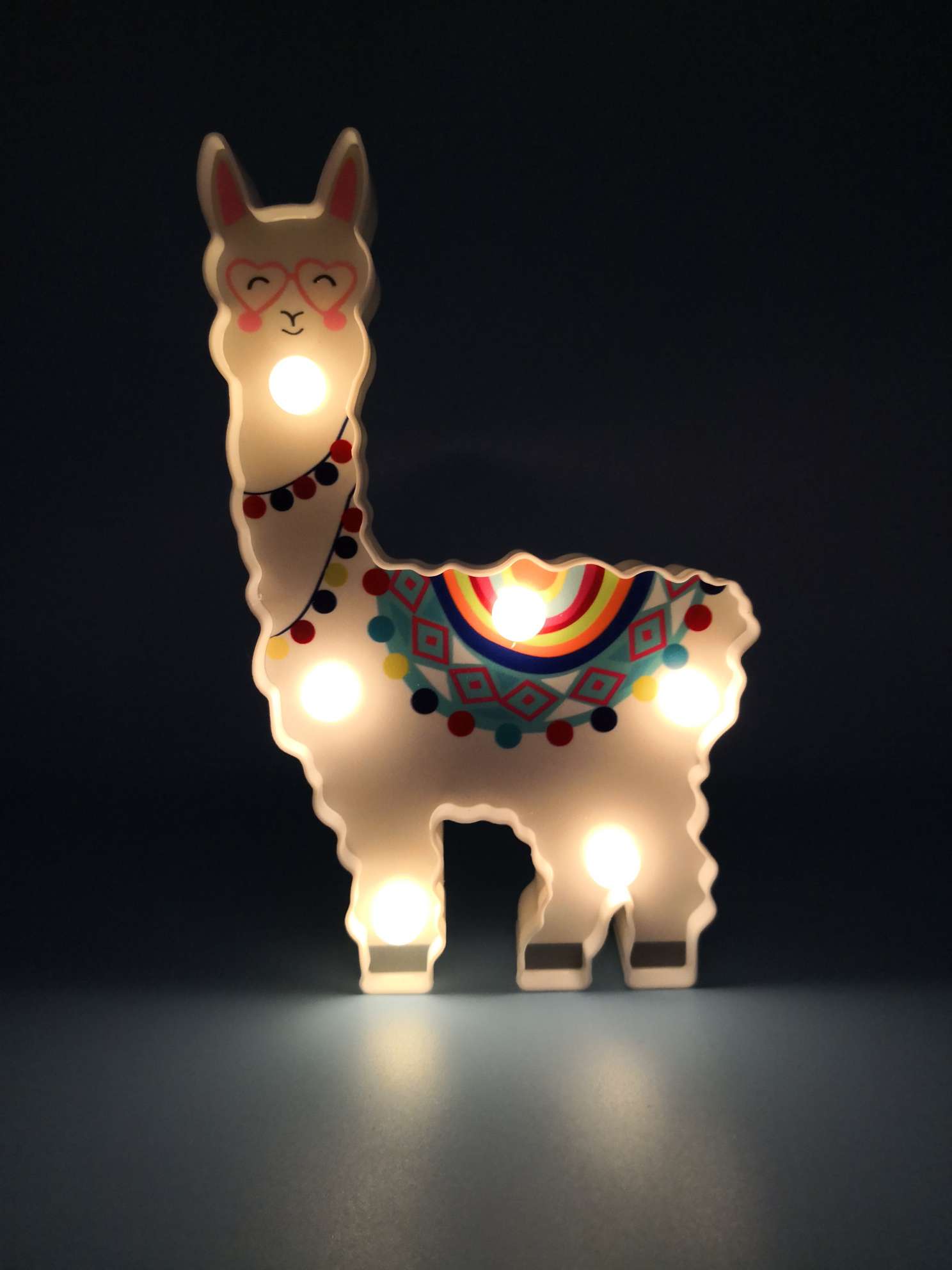 ins爆款LED羊驼造型彩灯圣诞灯产品图
