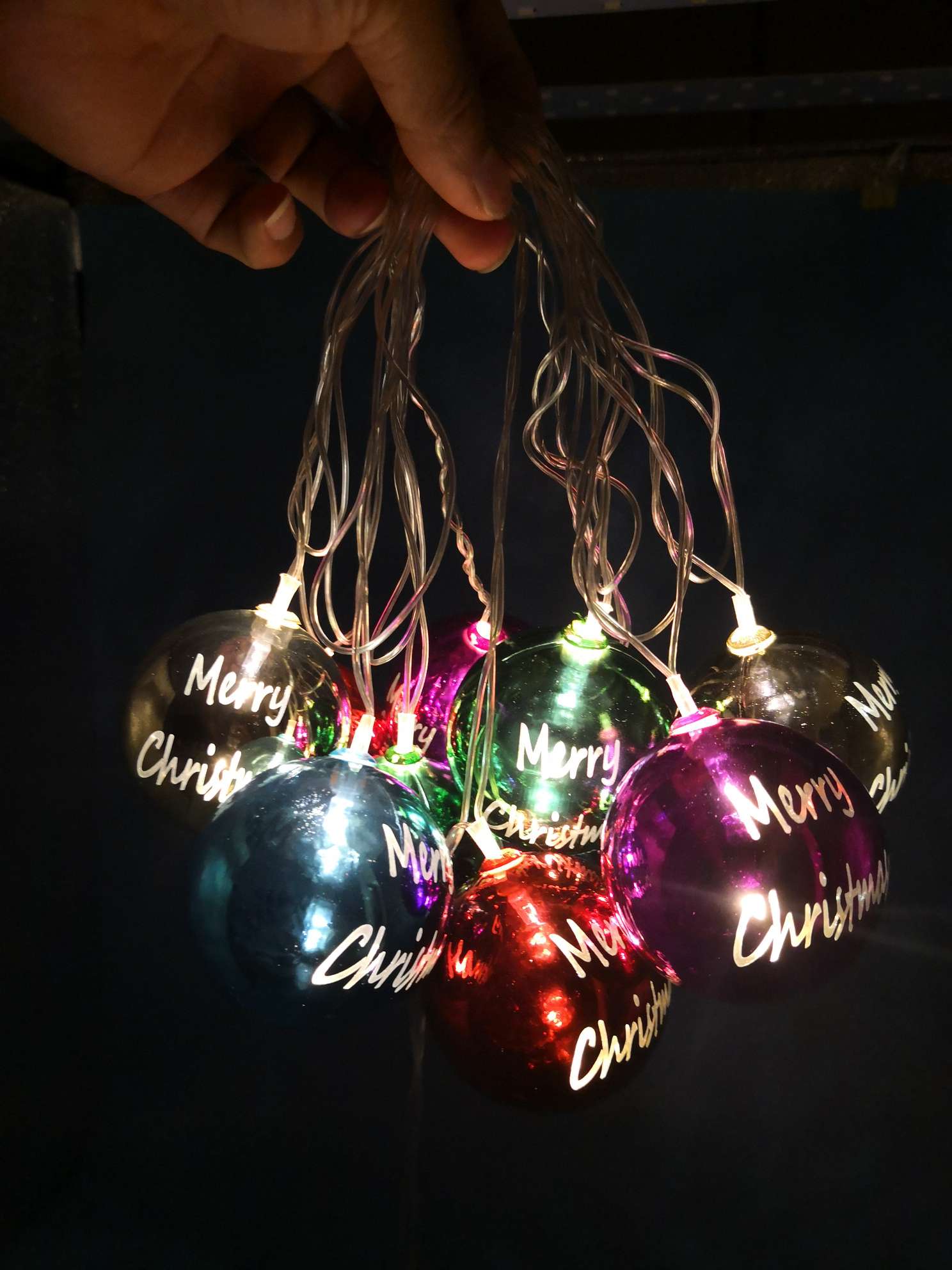 10灯LED圣诞球老人英文大象电池灯彩灯详情图8