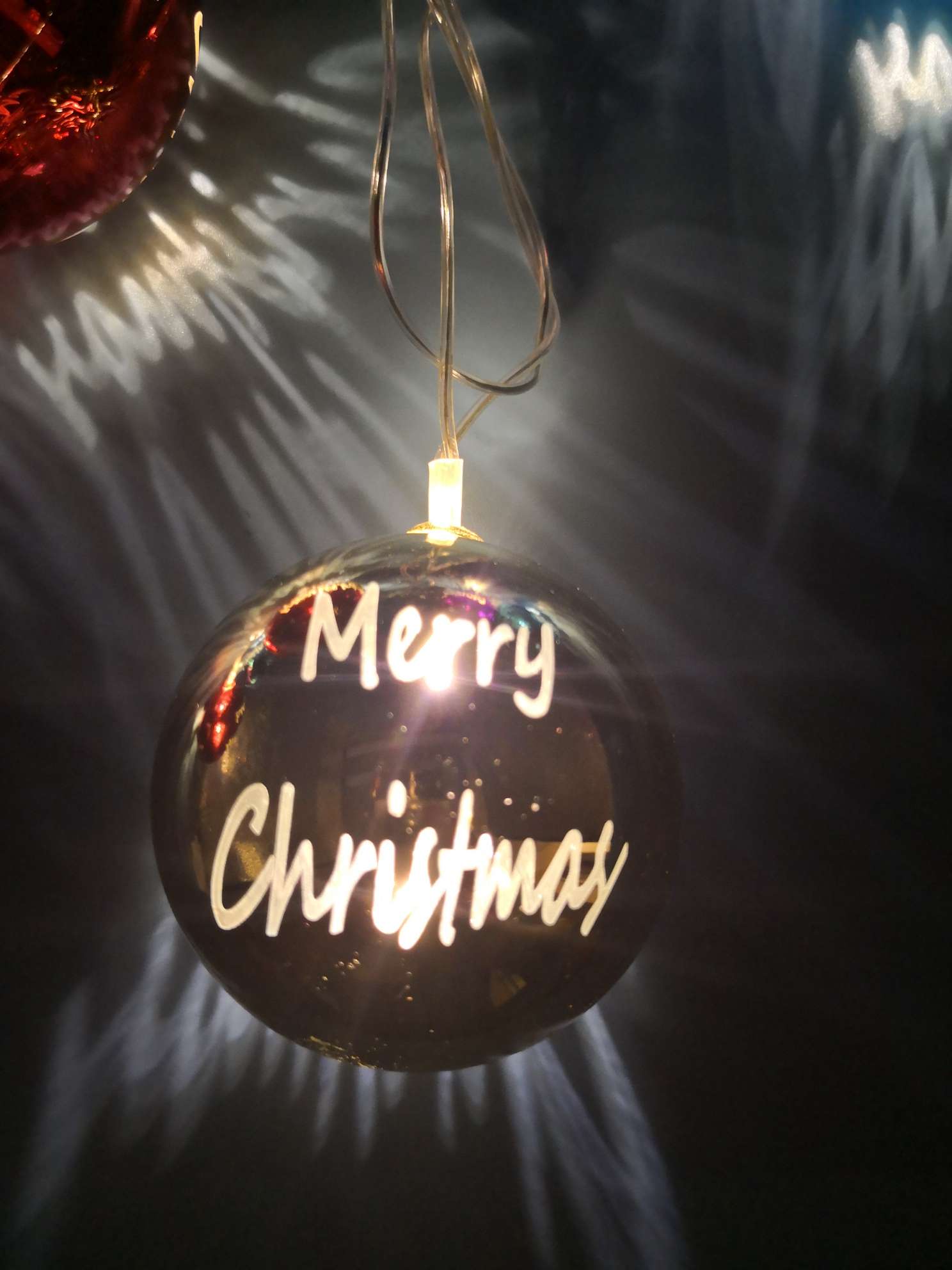 10灯LED圣诞球老人英文大象电池灯彩灯细节图