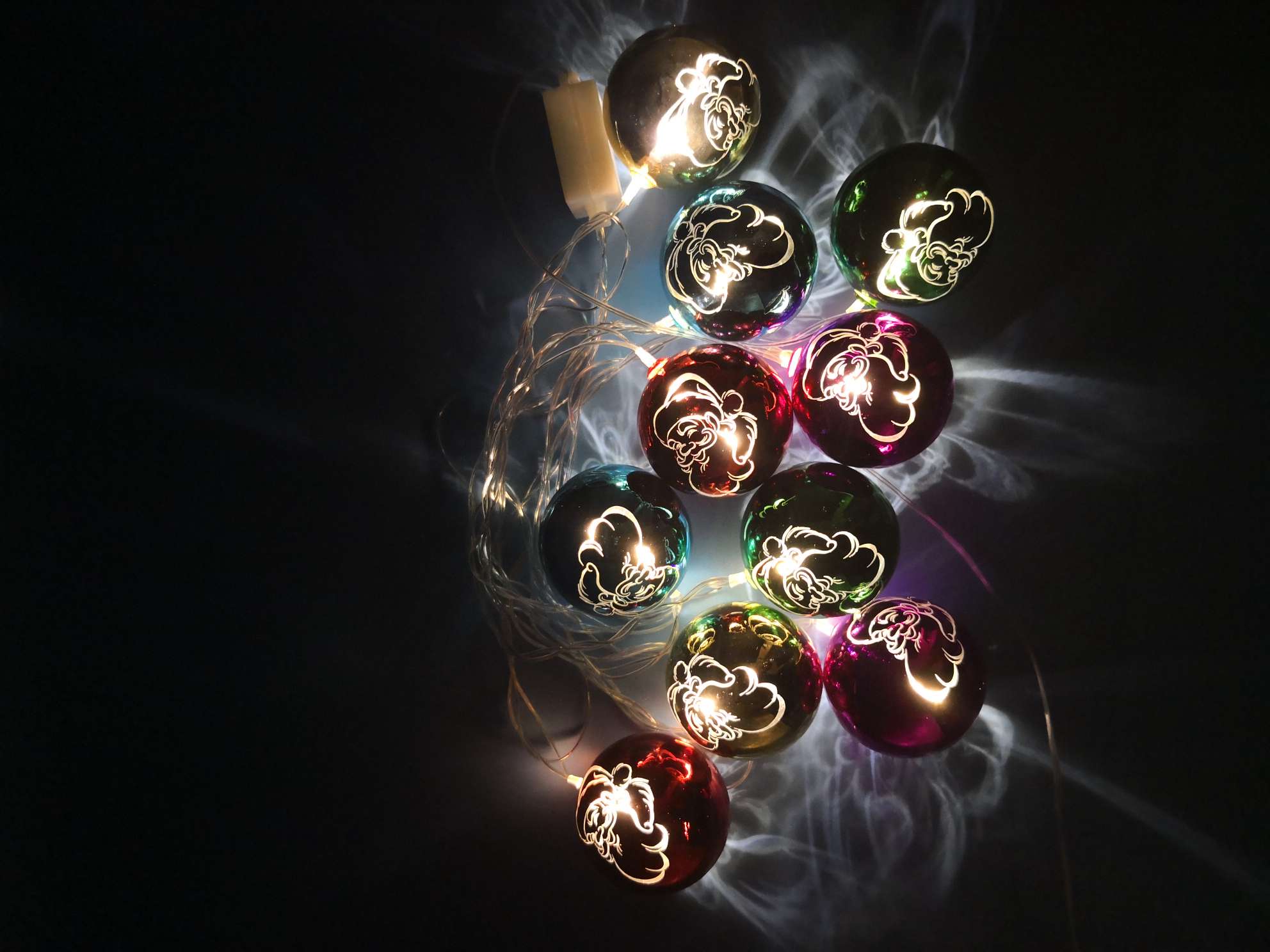 10灯LED圣诞球老人英文大象电池灯彩灯详情图6