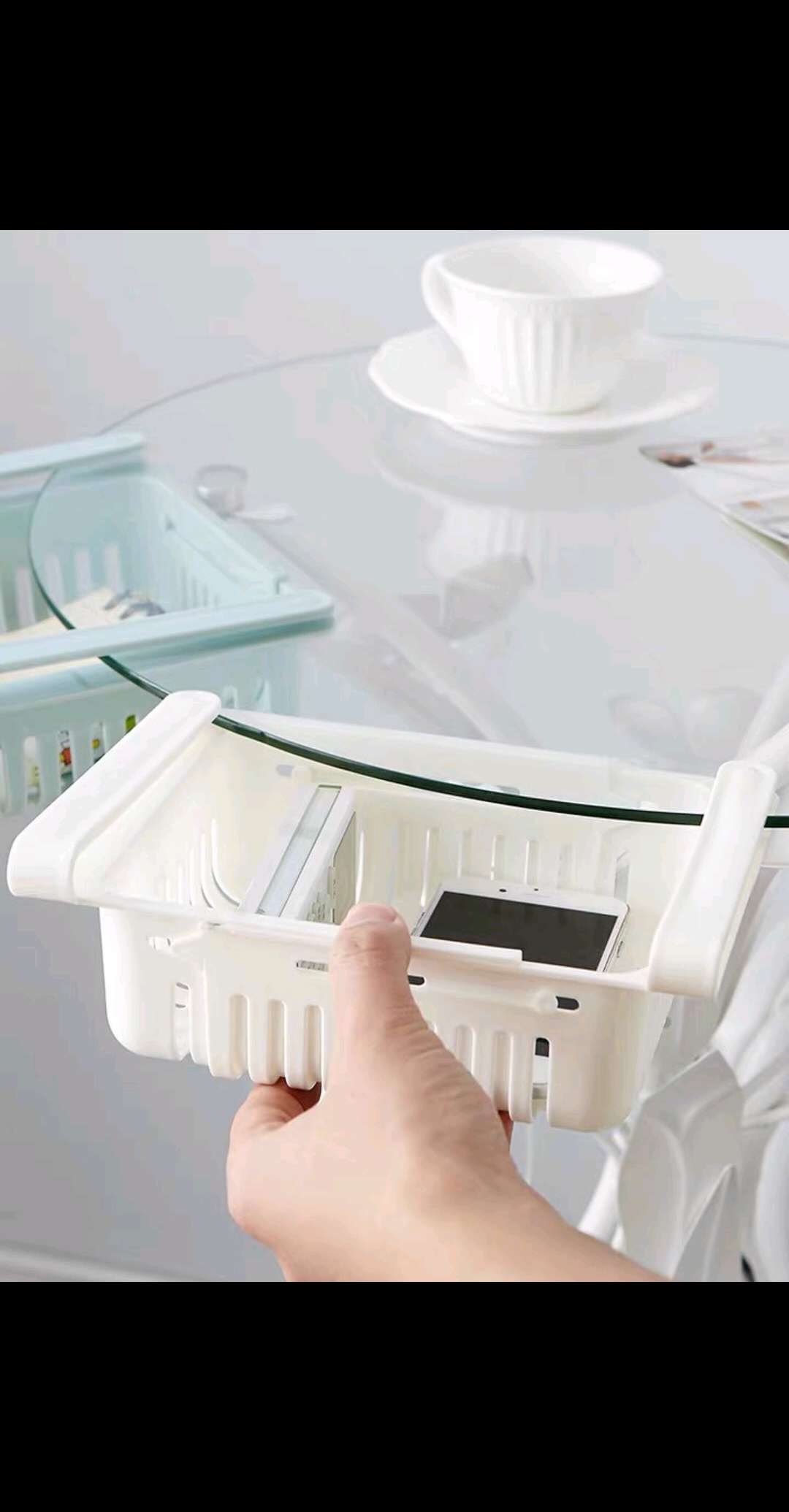 Cross-border explosive kitchen refrigerator storage box sundries storage box Food and beverage drawer storage box storage rack Specification drawing