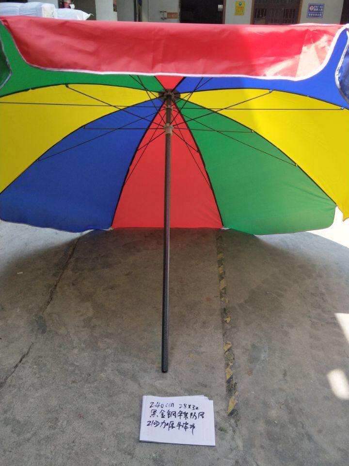 1.2-meter black Diamond sun umbrella windproof and sunshade Oxford cloth beach umbrella factory direct sales details Picture