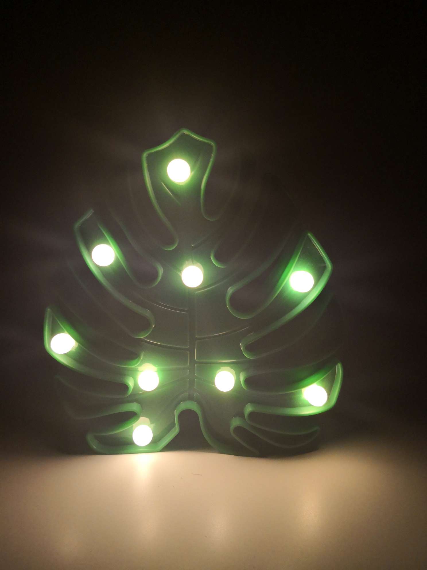 led树叶造型彩灯细节图