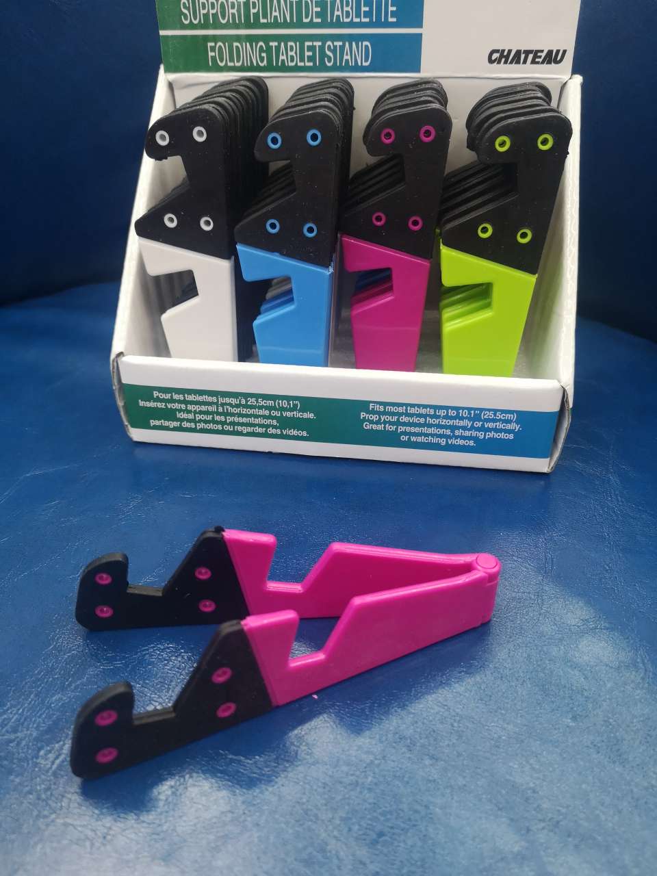 V-shaped double-port folding mini desktop mobile phone stand, portable desktop stand for mobile phones and tablets Specification image