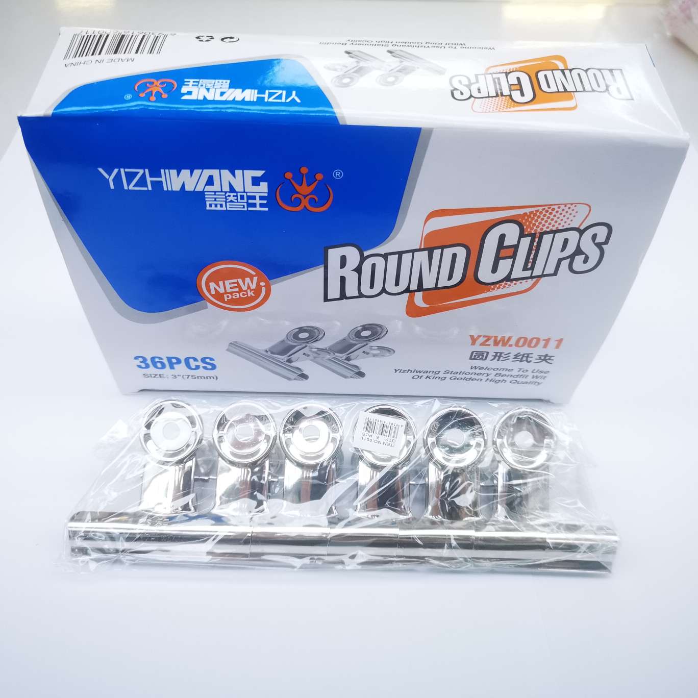 Yizhiwang 0011 round clip, product size 75mm, 432 pieces per piece. Item Picture