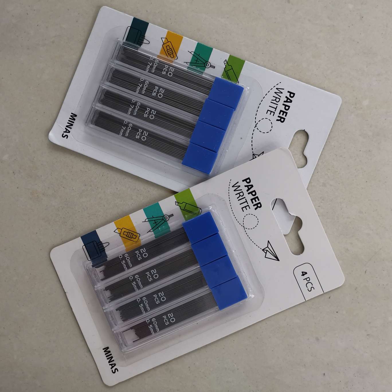 4 lead core suction card, small square pencil lead