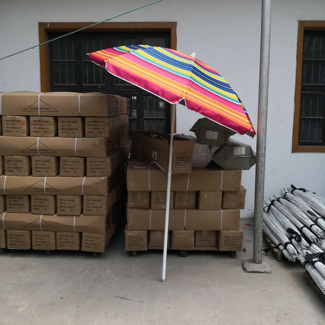 1-meter polyester filament floral pattern striped beach umbrella, customizable advertising, factory direct sales