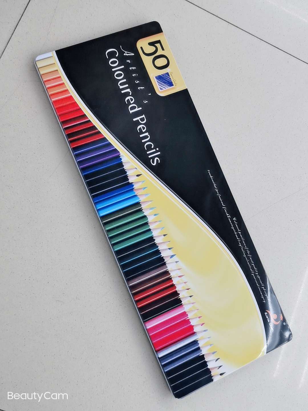 Caja de hierro de 50 colores venta directa de fábrica estudiantes barril lápices niños premios aprendizaje papelería suministros de pintura