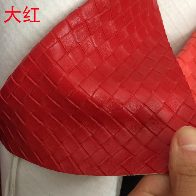 Factory direct sales of faux leather fabric with woven texture and brushed bottom bag leather Specification image