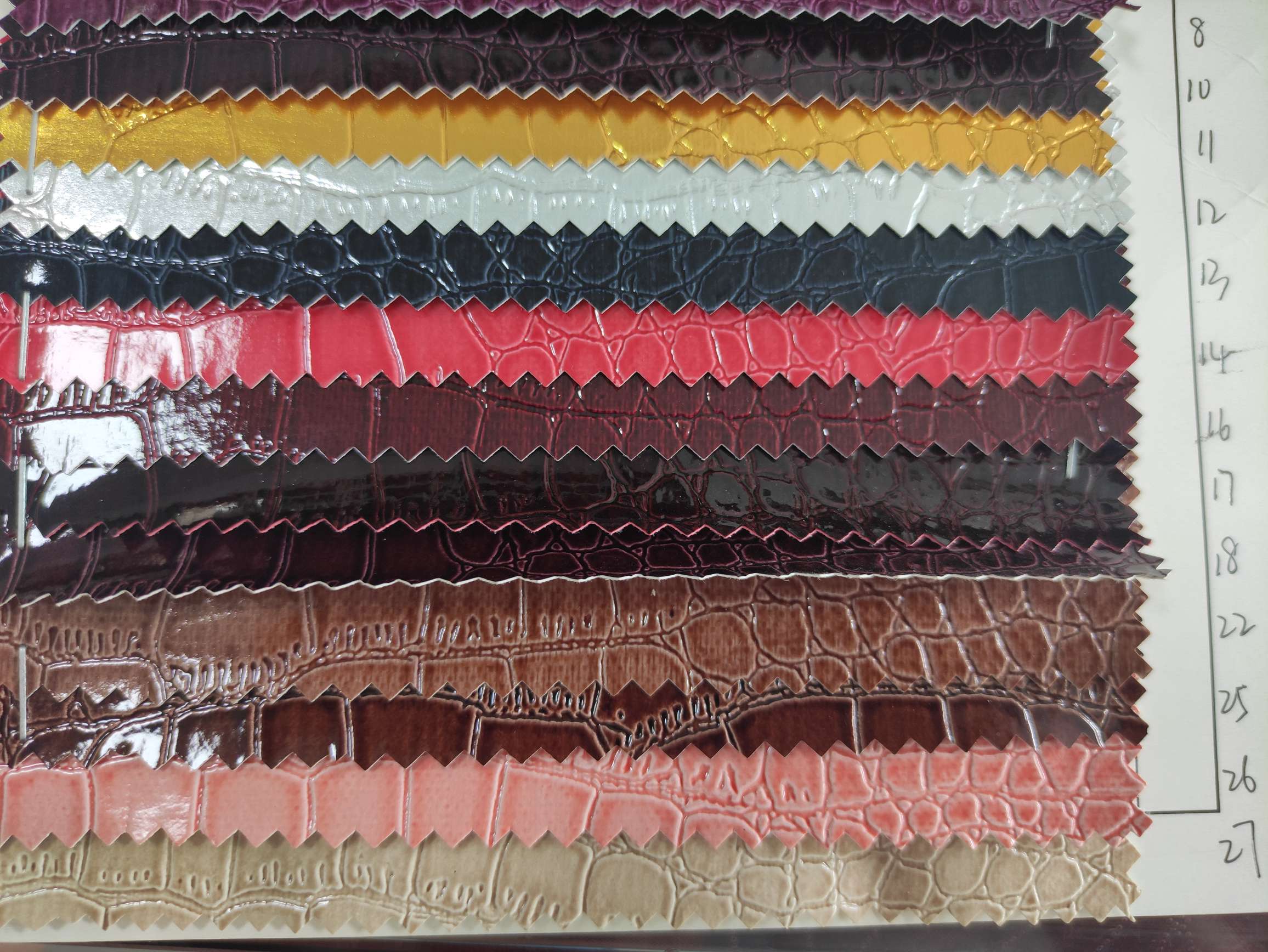 鳄鱼纹2大量现货高中低档皮革面料厂家直销热销新款
