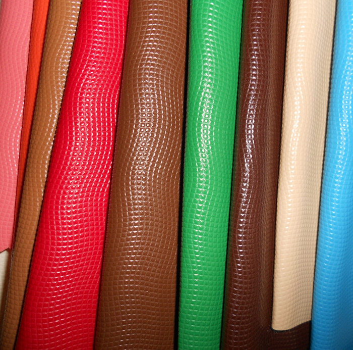 Factory direct sales of imitation leather earth pattern semi-PU leather luggage and cosmetic bag fabric Item Picture