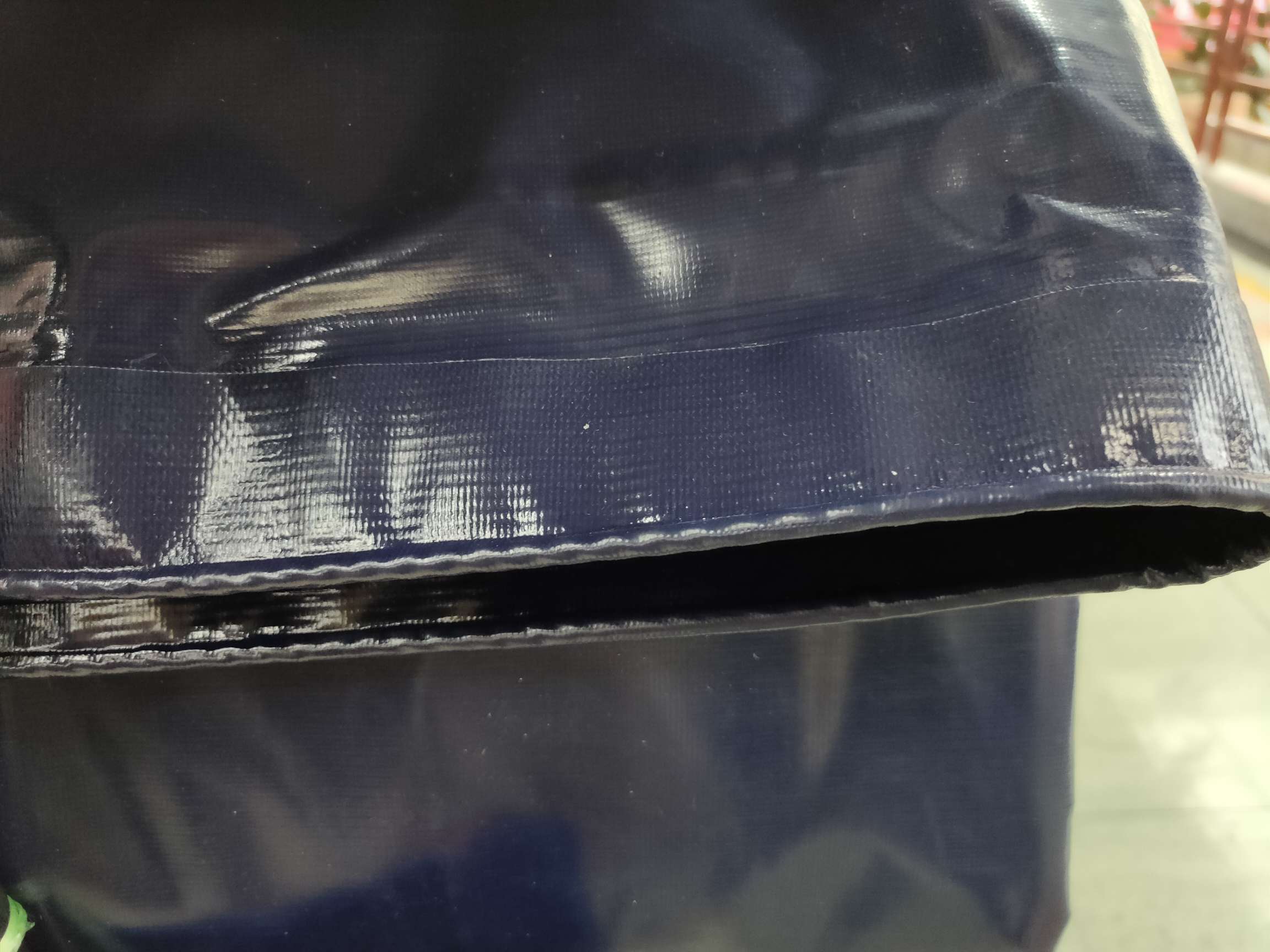 Double blue PVC tarpaulin